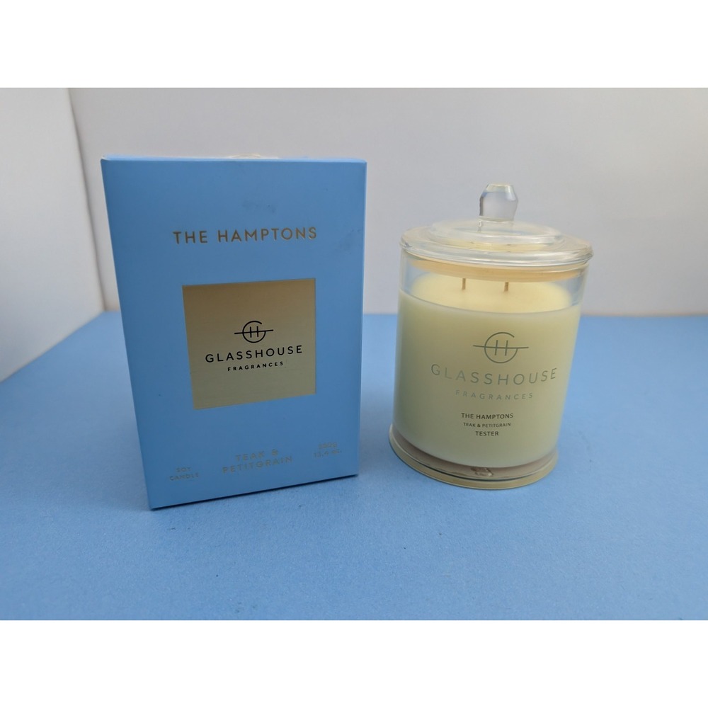 Glasshouse Fragrances The Hamptons 380g 13.4 oz Candle Teak & Petitgrain